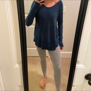 Long-Sleeve Teal Athleisure Top